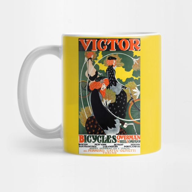 Pedaling Through Time: Vintage Victor Cycle Poster by TooplesArt